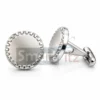 Men’s Silver Round Cufflinks