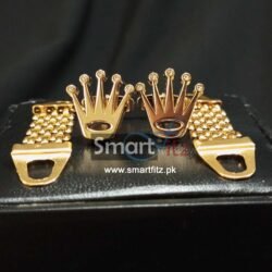 Alternative view of Crown Cufflinks for men in Golden color with chain