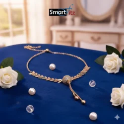 Sparkling Rose Gold Locket Set