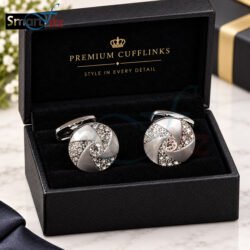 Stylish Silver cufflinks for weddings - Image 4