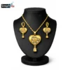 Luxury Gold Plated Heart Locket Set for Women