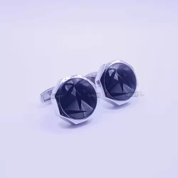 Alternative view of Elegant design Cufflinks for men in Black and Silver color