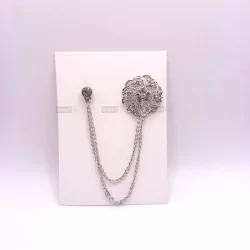 Alternative view of Flower Brooch for Men (Golden)