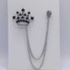 Crown Style Brooch for Men (Silver)