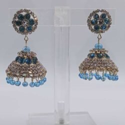 Alternative view of Jumka / Drop Earring for girls and women in Blue color