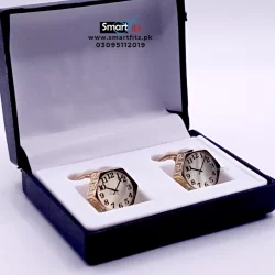 Golden cufflink studs for men