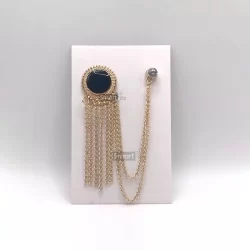 Alternative view of Golden color Men's coat brooch