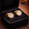 Golden cufflink studs for men