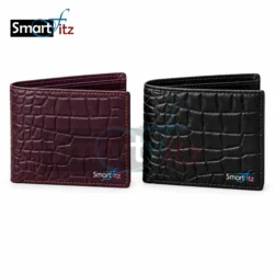 Men’s Classic Croc-Textured Bifold Wallet for Men - Image 7