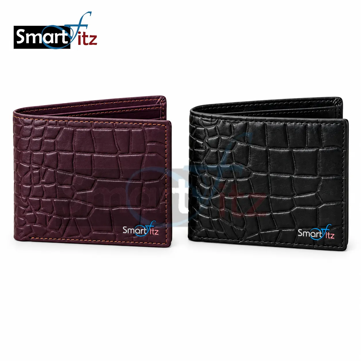Men’s Classic Croc-Textured Bifold Wallet for Men - Image 7
