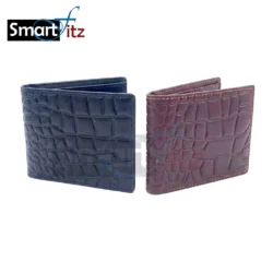 Men’s Classic Croc-Textured Bifold Wallet for Men - Image 12