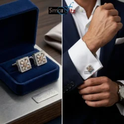 Zircon Stone Cufflinks for Men - Smartfitz.pk