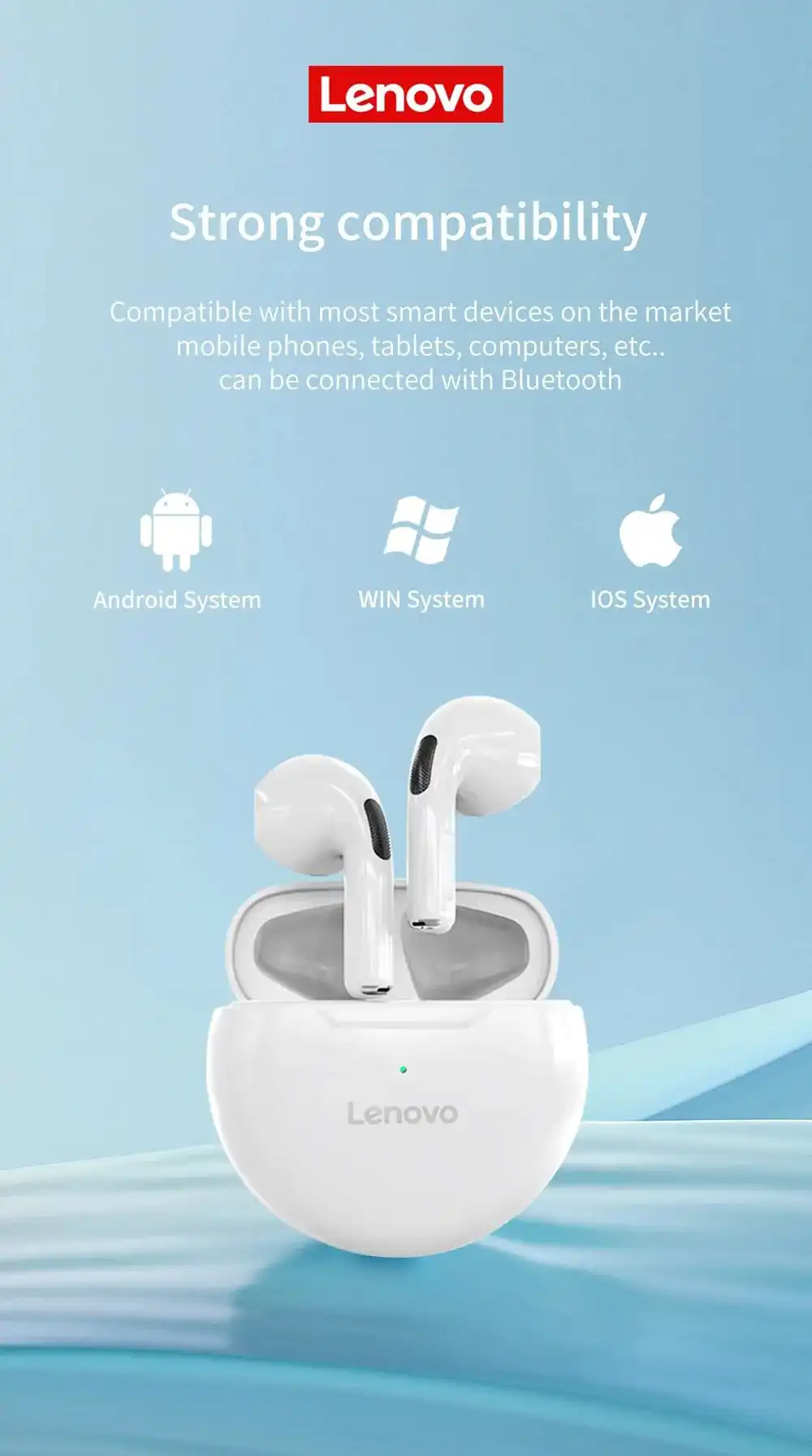 Lenovo HT38 Wireless Bluetooth Earphone