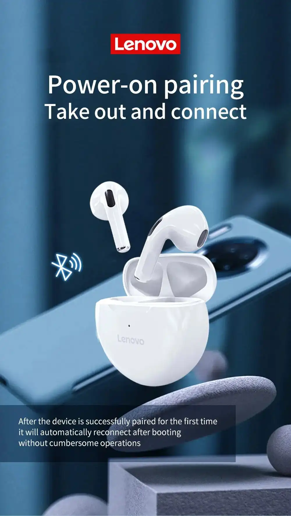 Lenovo HT38 Wireless Bluetooth Earphone