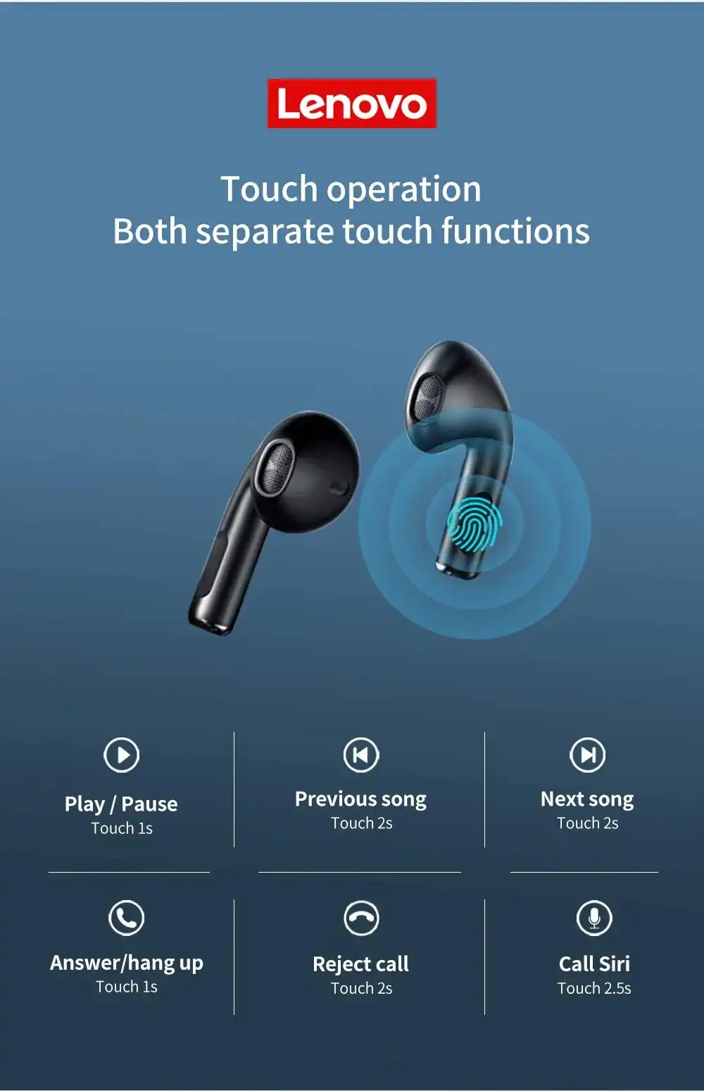Lenovo HT38 Wireless Bluetooth Earphone