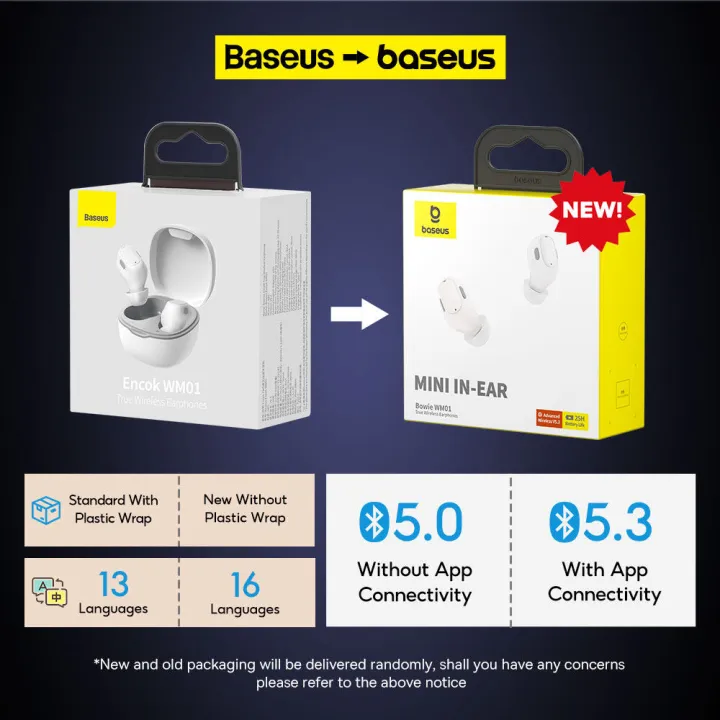 Baseus Bowie WM01 Wireless Earbuds