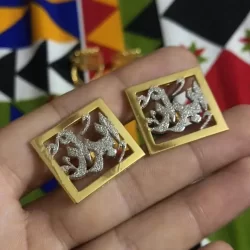 Calligraphic Two Tone Customize Cufflinks