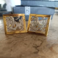 Calligraphic Two Tone Customize Cufflinks