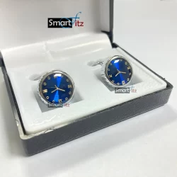 Watch Style Cufflinks for men in Blue color