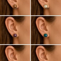 Round Shape Ear Tops for Girls