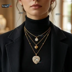 Heart Shape Locket Set with Earrings