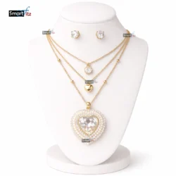 Heart Shape Locket Set with Earrings